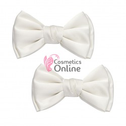 Set 2 agrafe cu clips tip fundita din stain pentru pantofi LS8274 Crem